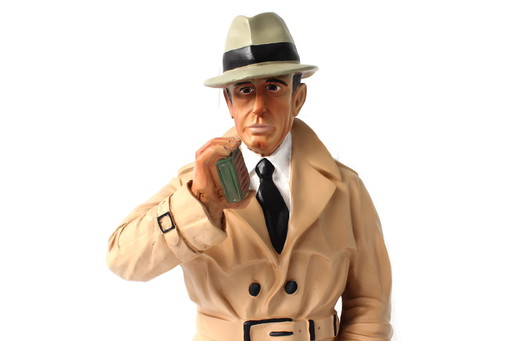 als nieuw, Humphrey Bogart sierfiguur “Casablanca” XL versie 130cm