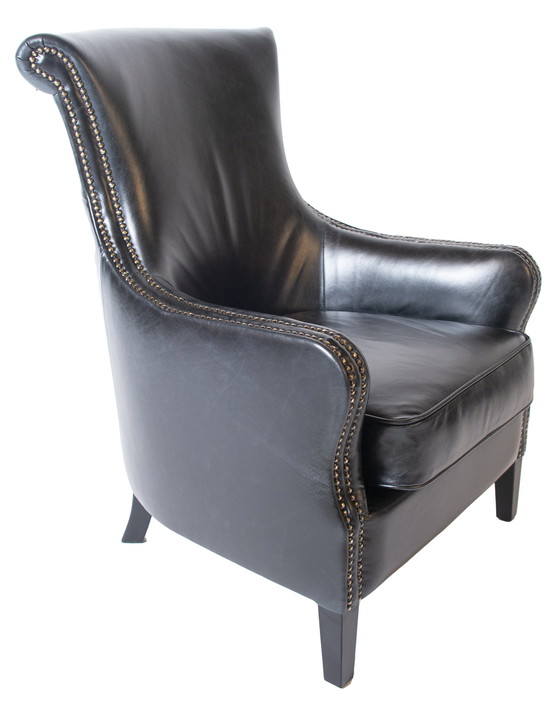 Image 1 of 2 x Vintage Chesterfield fauteuils zwart