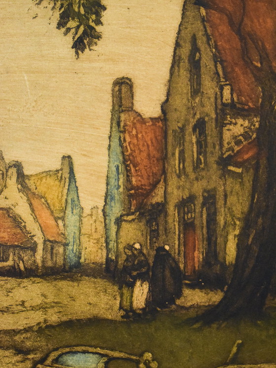 Image 1 of Alfred van Neste (1874-1969) - Stadsgezicht