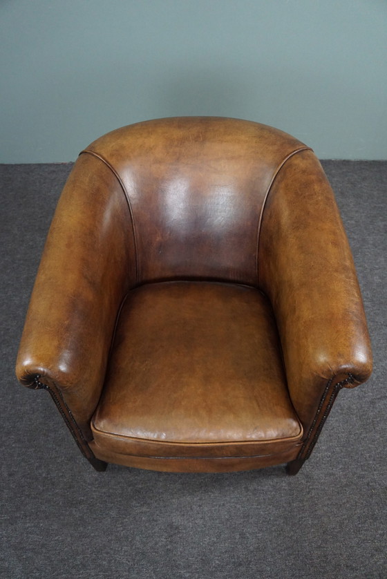 Image 1 of Mooie comfortabele schapenleren clubfauteuil