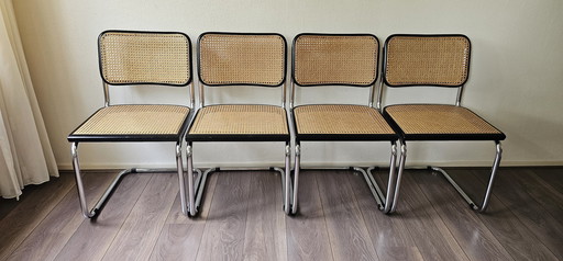 4 Cesca Marcel Breuer Stoelen 