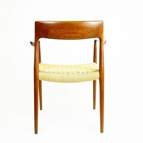 Image 1 of Vintage Mod. 57 teak en papercord fauteuil door Niels Otto Moller voor J.L. Moller Mobelfabrik, Denemarken 1960
