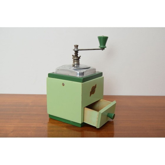Image 1 of Vintage houten en metalen koffiemolen, Duitsland 1950