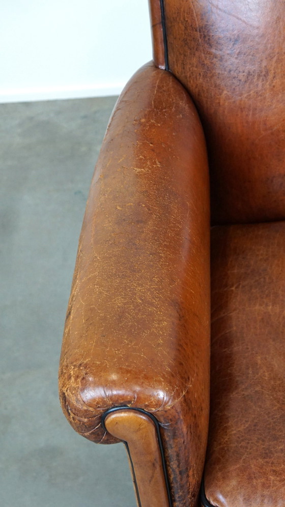 Image 1 of Vintage schapenleren armchair/ design fauteuil