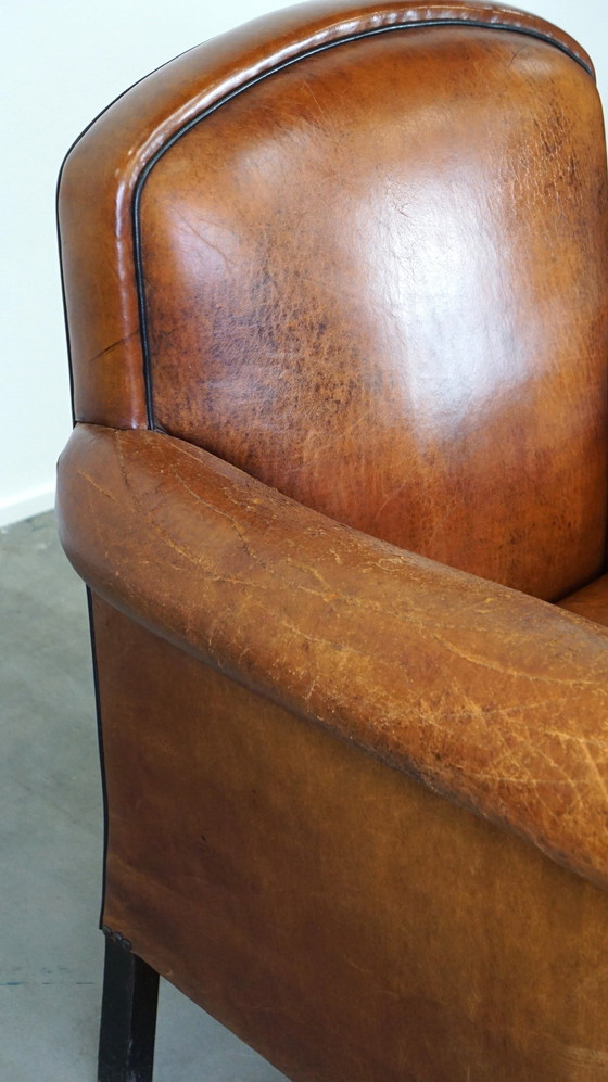 Image 1 of Vintage schapenleren armchair/ design fauteuil