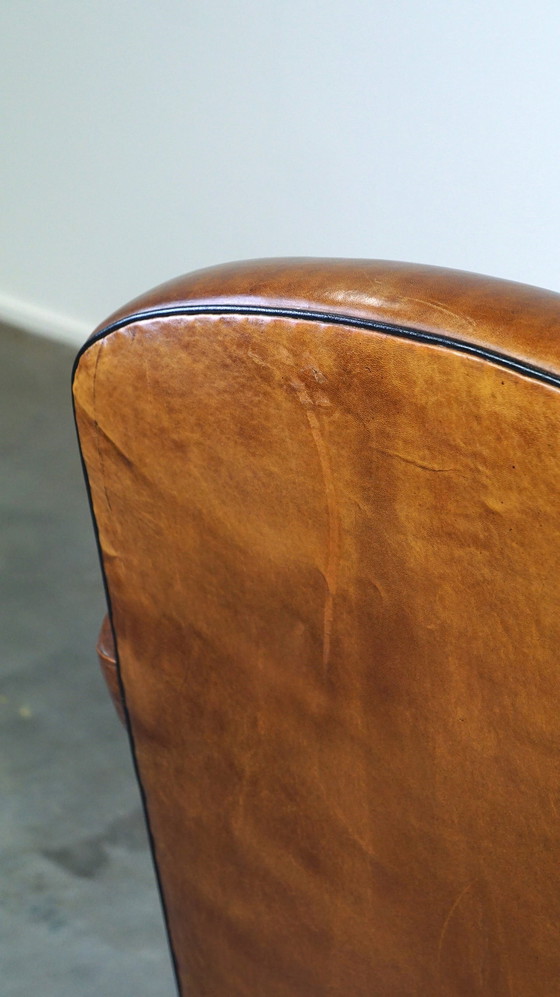 Image 1 of Vintage schapenleren armchair/ design fauteuil