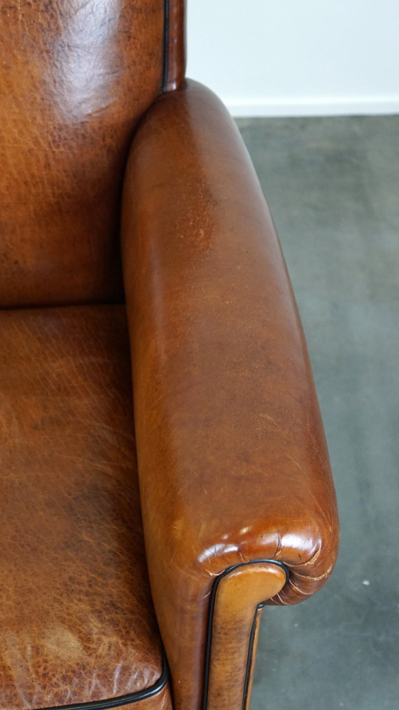 Image 1 of Vintage schapenleren armchair/ design fauteuil