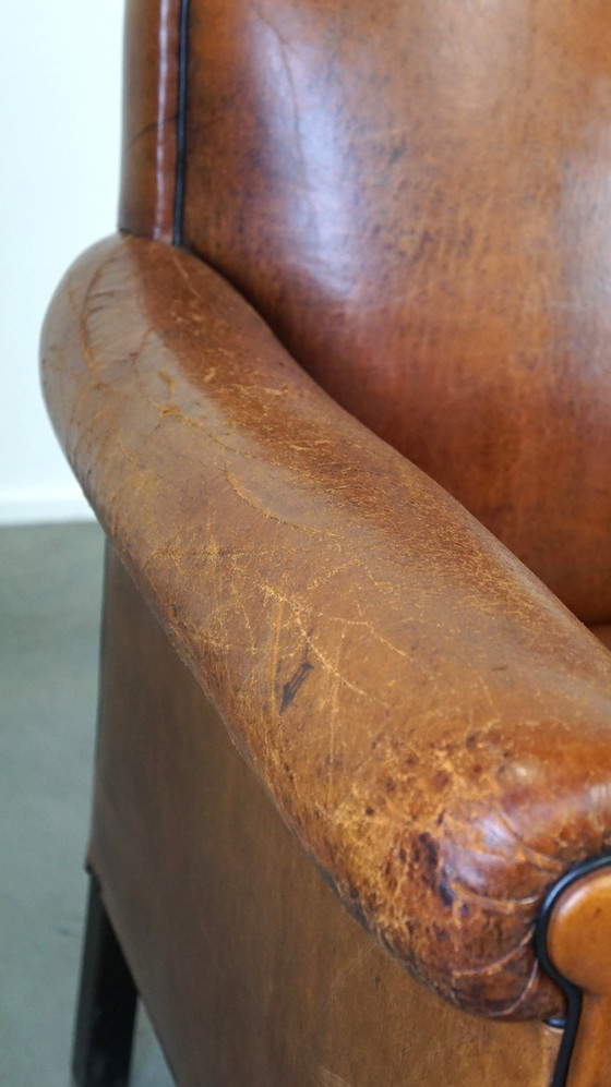 Image 1 of Vintage schapenleren armchair/ design fauteuil