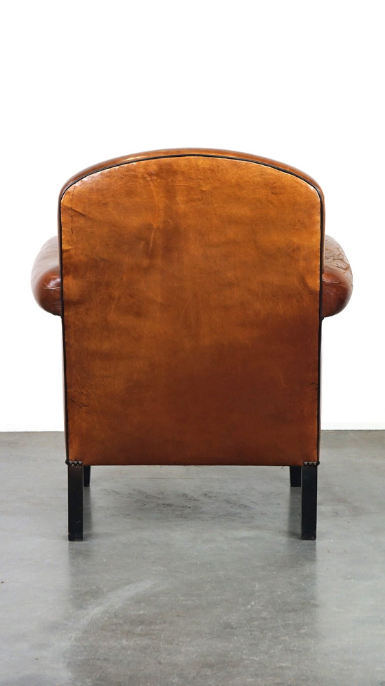 Image 1 of Vintage schapenleren armchair/ design fauteuil