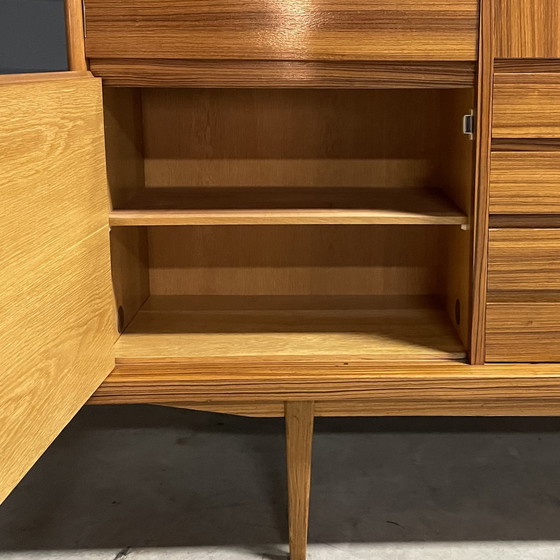 Image 1 of Vintage XL highboard – notenhout – jaren 60