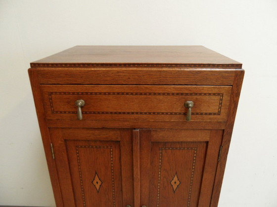 Image 1 of Vintage Eiken Twee Deurs Kastje