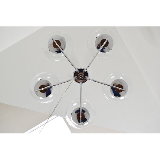 Image 1 of Vintage glazen kroonluchter, Tsjecho-Slowakije 1960