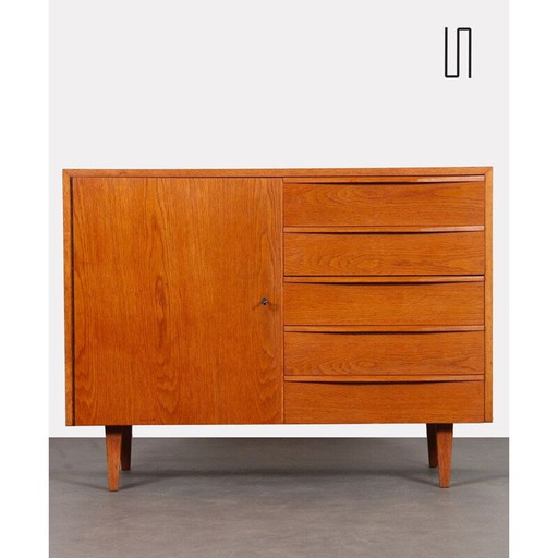 Vintage eikenhouten ladekast van Drevozpracujici Podnik, Tsjecho-Slowakije 1960