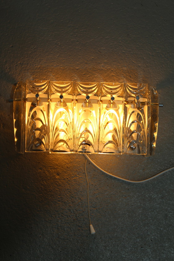 Image 1 of Vintage Italiaanse wandlamp - kristal, jaren '60