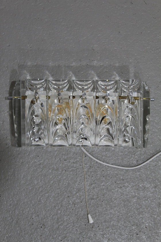 Image 1 of Vintage Italiaanse wandlamp - kristal, jaren '60