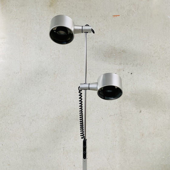 Image 1 of Qc Twin Spotlight Floor Lamp By Ronald Homes For Conelight Limited, United Kingdom 1970