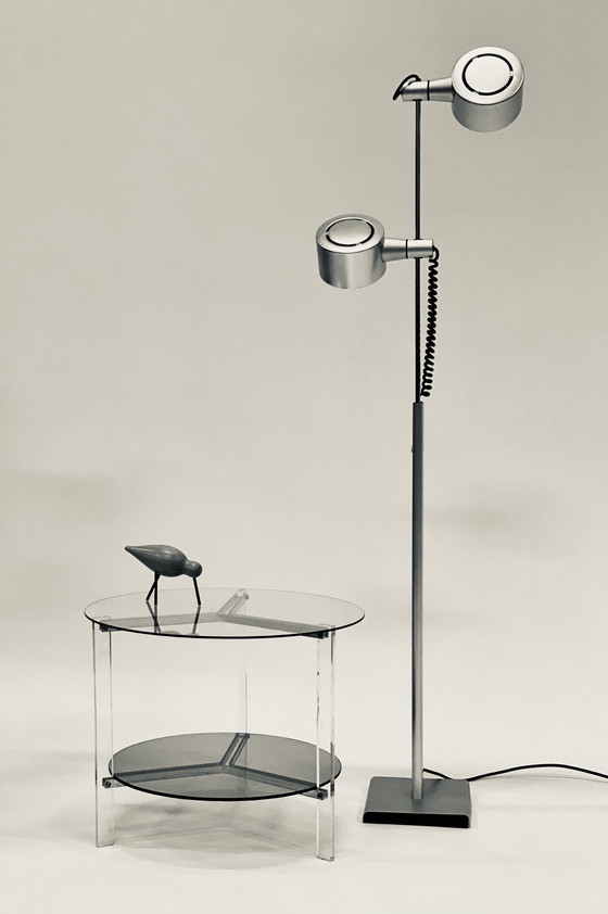 Image 1 of Qc Twin Spotlight Floor Lamp By Ronald Homes For Conelight Limited, United Kingdom 1970