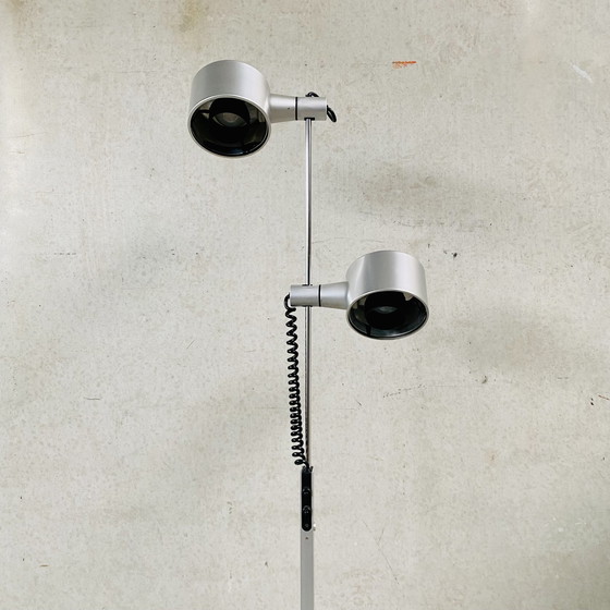 Image 1 of Qc Twin Spotlight Floor Lamp By Ronald Homes For Conelight Limited, United Kingdom 1970