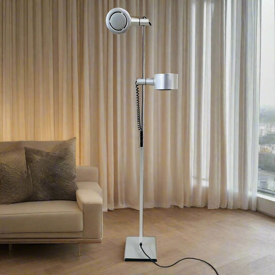 Image 1 of Qc Twin Spotlight Floor Lamp By Ronald Homes For Conelight Limited, United Kingdom 1970