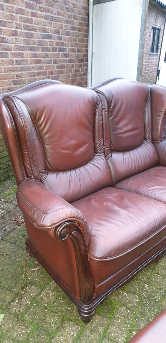 Image 1 of Chesterfield Klassiek Leder Bankstel 