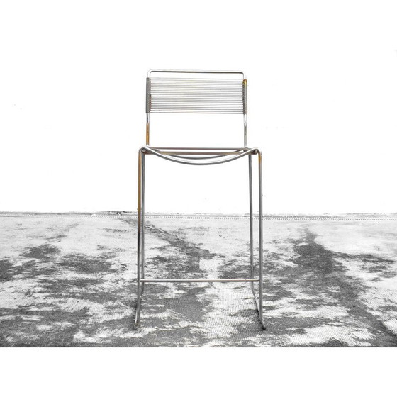 Image 1 of Vintage "Spaghetti" kruk in chroomstaal en PVC plastic van Giandomenico Belotti voor Alias, Italië 1970