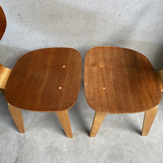 Image 1 of 4 x Pastoe SB02 eetkamerstoelen Cees Braakman 1950