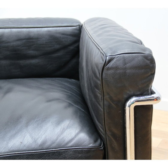 Image 1 of Paar vintage Lc3 fauteuils in verchroomd aluminium van Le Corbusier voor Cassina