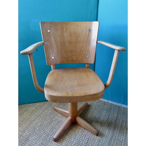 Vintage bureaustoel van Manus Stephensen voor Fritz Hansen, Denemarken 1940