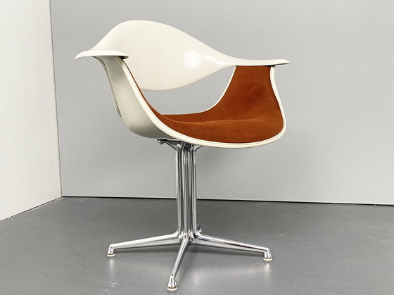 Image 1 of Set van 6 Daf stoelen, La Fonda onderstel, Hopsack, George Nelson Voor Herman Miller International Collection, Vitra, Duitsland