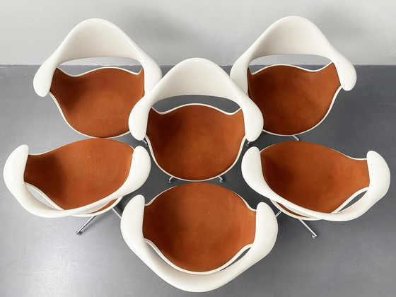 Image 1 of Set van 6 Daf stoelen, La Fonda onderstel, Hopsack, George Nelson Voor Herman Miller International Collection, Vitra, Duitsland