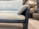 Leolux Catalpa 2,5 Zits bank blauw leer Alcantara 