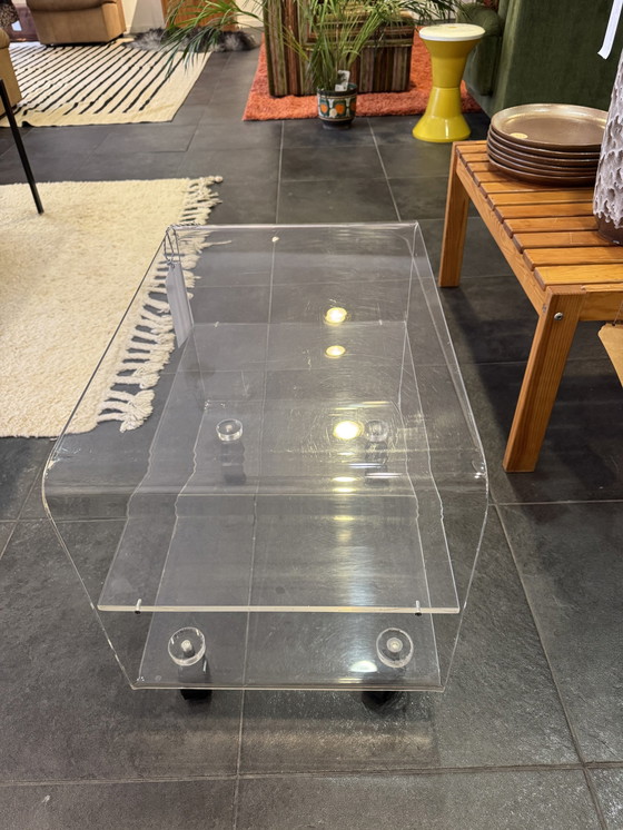 Image 1 of Vintage Plexiglas Trolley Jaren 60