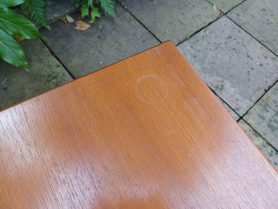 Image 1 of 3x Vintage Bijzettafels Teak Hout Mid Century