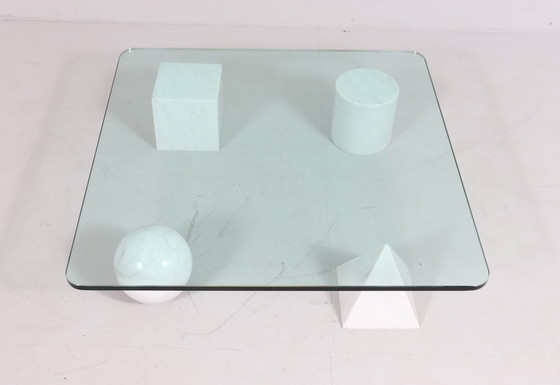 Image 1 of  Salontafel van Carrara Marmer van Massimo en Lella Vignelli voor Casigliani, Model: 'Metafora', Italië, jaren 1980