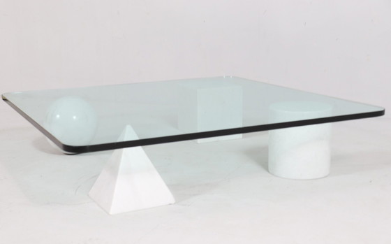 Image 1 of  Salontafel van Carrara Marmer van Massimo en Lella Vignelli voor Casigliani, Model: 'Metafora', Italië, jaren 1980