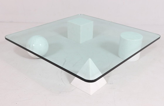 Image 1 of  Salontafel van Carrara Marmer van Massimo en Lella Vignelli voor Casigliani, Model: 'Metafora', Italië, jaren 1980