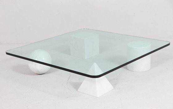 Image 1 of  Salontafel van Carrara Marmer van Massimo en Lella Vignelli voor Casigliani, Model: 'Metafora', Italië, jaren 1980