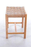 Vintage Deens Design geweven Bijzetkruk, 1960s