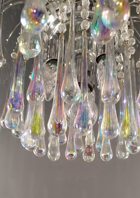 Image 1 of Vintage Seventies Murano Teardrops Kroonluchter