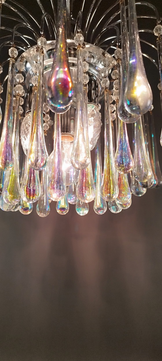 Image 1 of Vintage Seventies Murano Teardrops Kroonluchter