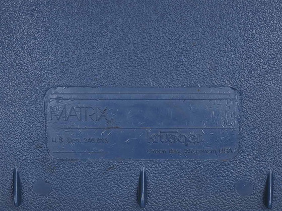 Image 1 of 6x Blauwe Matrix stoelen T. Tolleson