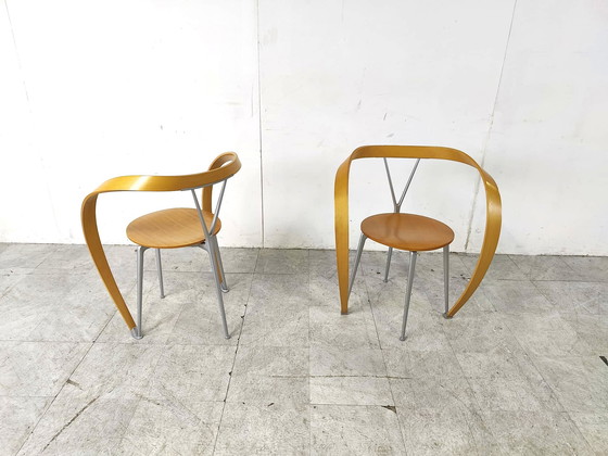 Image 1 of 6x Revers eetkamerstoelen van Andrea Branzi voor Cassina