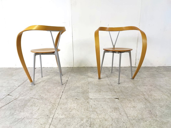 Image 1 of 6x Revers eetkamerstoelen van Andrea Branzi voor Cassina