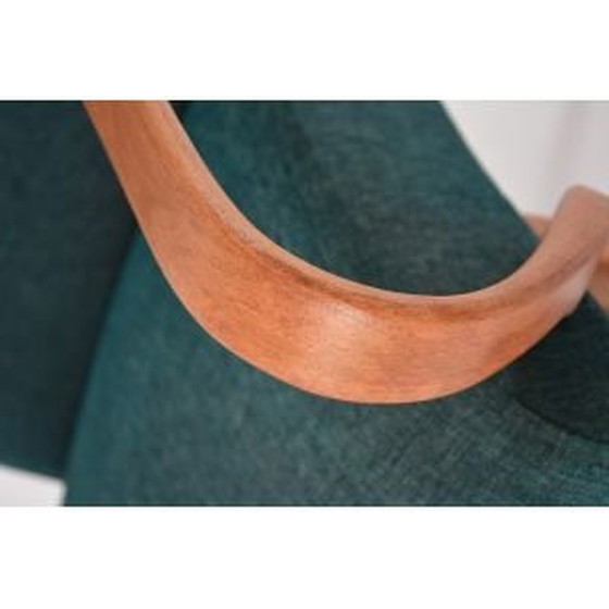 Image 1 of Vintage fauteuil groentint, Tsjecho-Slowakije 1960