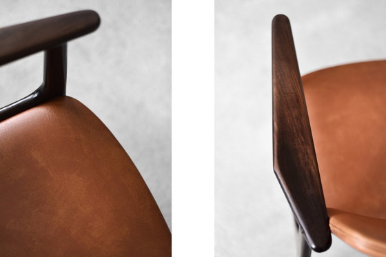 Image 1 of Vintage Mid Century Scandinavisch Moderne Mahonie bureaustoel, 1960S