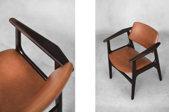 Image 1 of Vintage Mid Century Scandinavisch Moderne Mahonie bureaustoel, 1960S