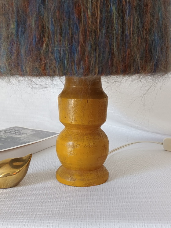 Image 1 of Vintage handgemaakte wollen hoed lamp