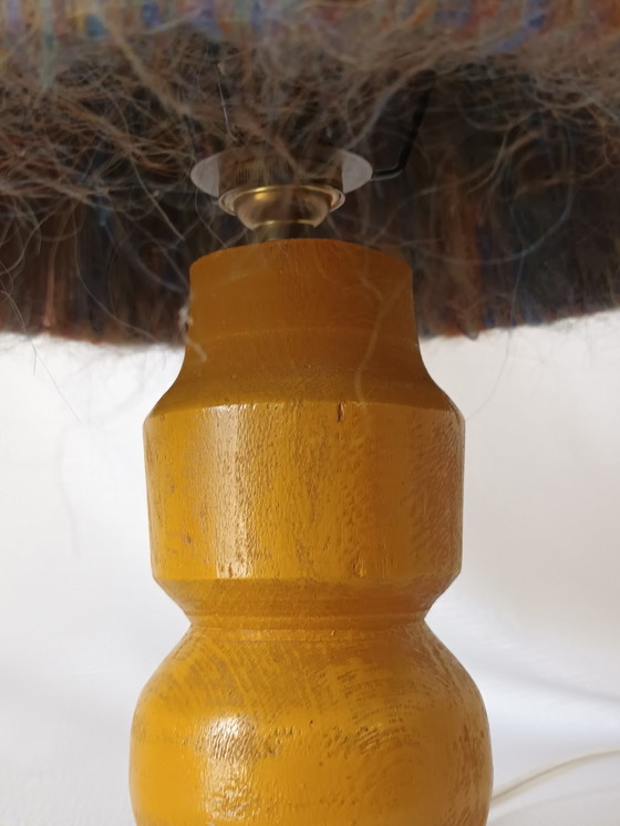 Image 1 of Vintage handgemaakte wollen hoed lamp