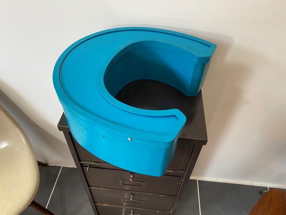 Image 1 of Letter C Bordje In Aluminium Alu En Plexiglas Plexi Vintage 1970