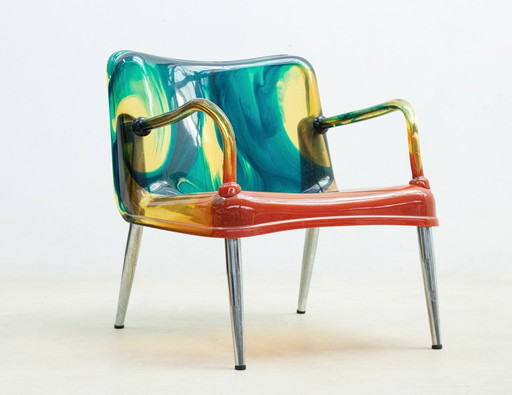 Postmoderne fauteuil Chaos van Pepe Tanzi voor Biesse, 1990S